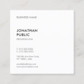 ミニマルデザインテンプレートエレガントプロフェッショナル スクエア名刺 (裏面)