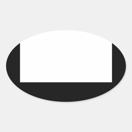 ミニマルデザインブラックフレーム楕円ステッカー 楕円形シール (正面)