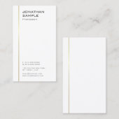 ミニマルデザインモダンテンプレートトレンディー金ゴールドライン 名刺 (正面/裏面)