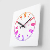 ミニマルデザインローマ数字モダンスタイルクラス スクエア壁時計 (傾斜)