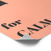 ミニマルデザイン文字ピンクパステルカラーモダン ポスター (角)