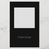 ミニマルデザイン白黒フレーム文房具 便箋 (正面)