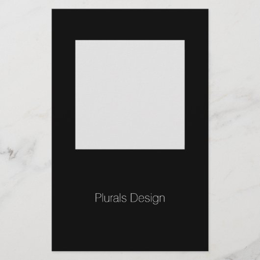ミニマルデザイン白黒フレーム文房具 便箋 (正面)