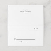 ミニマルデザイン | エレガントモダン結婚s プレイスカード (外部開封)