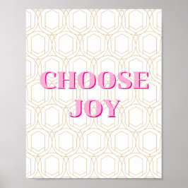 ミニマルデザイン Choose Joy ポスター