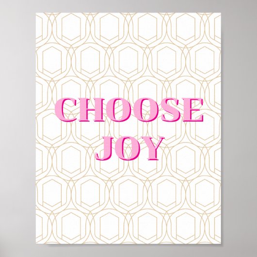 ミニマルデザイン Choose Joy ポスター (正面)