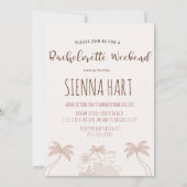 ミニマルデザート独身最後の週末の予定  招待状 (正面)