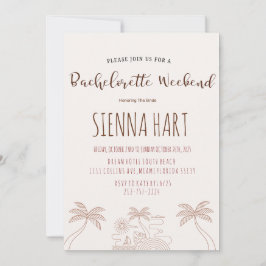 ミニマルデザート独身最後の週末の予定  招待状