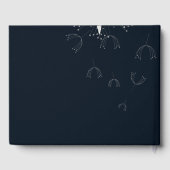 ミニマルデリケートモダンフローラモノグラム結婚ス ゲストブック (裏面)