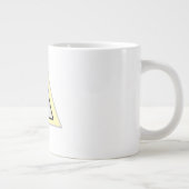 ミニマルトライアングルロゴデザイン ジャンボコーヒーマグカップ (右)