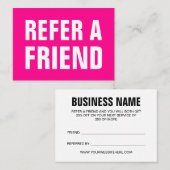 ミニマルトレンディーは友人の明るいピンクを参照 紹介カード (正面/裏面)