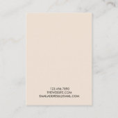 ミニマルトレンディーイヤリング表示カード 名刺 (裏面)