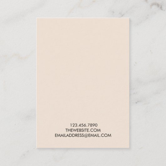 ミニマルトレンディーイヤリング表示カード 名刺 (裏面)