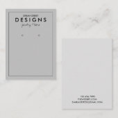 ミニマルトレンディーイヤリング表示カード 名刺 (正面/裏面)