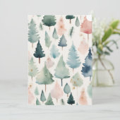 ミニマルトレンディークリスマスツリーズウォーター色 シーズンカード (スタンド正面)