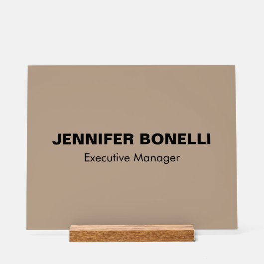 ミニマルトレンディーパーソナライズされたカスタマイズ名 アクリルサイン (正面)