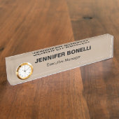 ミニマルトレンディーパーソナライズされたカスタマイズ名 デスクネームプレート (側面)