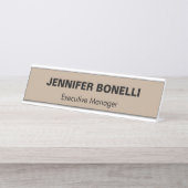 ミニマルトレンディーパーソナライズされたカスタマイズ名 デスクネームプレート (正面)