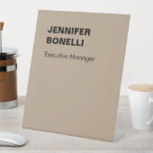 ミニマルトレンディーパーソナライズされたカスタマイズ名 台座サイン (インサイチュ)