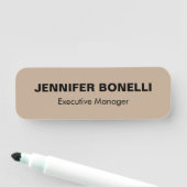 ミニマルトレンディーパーソナライズされたカスタマイズ名 名札 (インサイチュ)