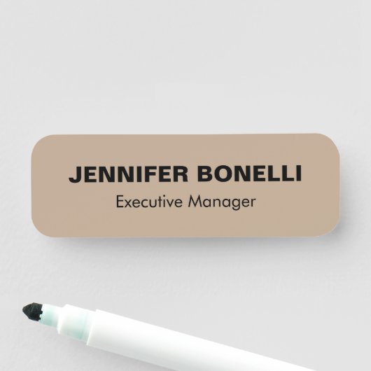 ミニマルトレンディーパーソナライズされたカスタマイズ名 名札 (インサイチュ)