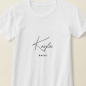 ミニマルトレンディーパーソナライズされたブライドメイド Tシャツ