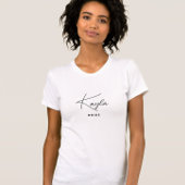 ミニマルトレンディーパーソナライズされた花嫁 Tシャツ