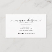 ミニマルトレンディーフォトコラージュ写真家 名刺 (裏面)