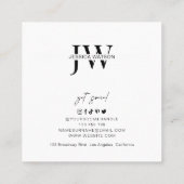 ミニマルトレンディーフルフォトシンプル写真 スクエア名刺 (裏面)