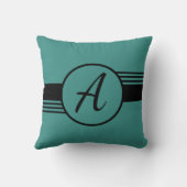 ミニマルトレンディーブルーモノグラムイニシャル クッション (裏面)