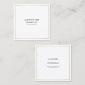 ミニマルトレンディープロフェッショナルエレガント金ゴールドルック スクエア名刺 (正面/裏面)