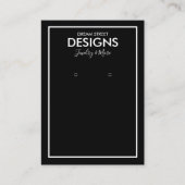 ミニマルトレンディーモダンイヤリング表示カード 名刺 (正面)