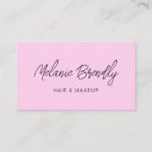 ミニマルトレンディーモダンピンクビジネスカード 名刺 (正面)