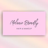 ミニマルトレンディーモダンピンクビジネスカード 名刺