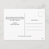 ミニマルトレンディーモダンフォトファミリークリスマス シーズンポストカード (裏面)