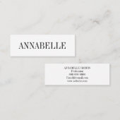 ミニマルトレンディーモダン名刺 スキニー名刺 (正面/裏面)