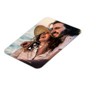 ミニマルトレンディーロマンチック結婚フォトカップル マグネット (左側)