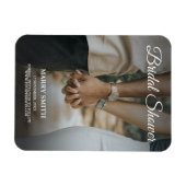 ミニマルトレンディー交換フォトブライダルシャワーカード マグネット (横)