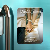 ミニマルトレンディー交換フォトブライダルシャワーカード マグネット