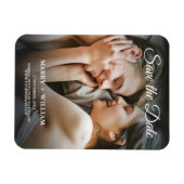 ミニマルトレンディー写真の置き換え日付カードの保存 マグネット (横)