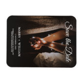 ミニマルトレンディー写真の置き換え日付カードの保存 マグネット (横)