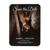 ミニマルトレンディー写真の置き換え日付カードの保存 マグネット (縦)