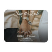 ミニマルトレンディー写真の置き換え日付カードの保存 マグネット (横)