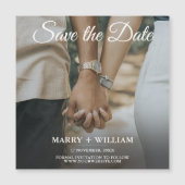 ミニマルトレンディー写真日付磁石を保存 (正面)