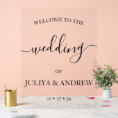 ミニマルトレンディー結婚の歓迎 アクリルサイン (ウェディング)