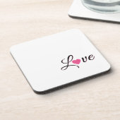 ミニマルドットハートデザイン コースター (左側)