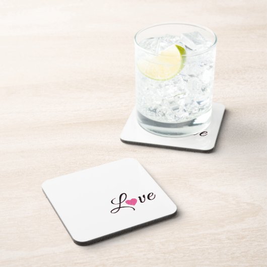 ミニマルドットハートデザイン コースター (右側)