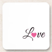 ミニマルドットハートデザイン コースター (正面)