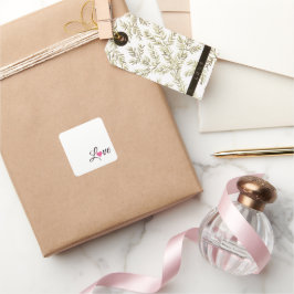 ミニマルドットハートデザイン スクエアシール