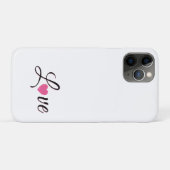 ミニマルドットハートデザイン Case-Mate iPhoneケース (裏面(横))